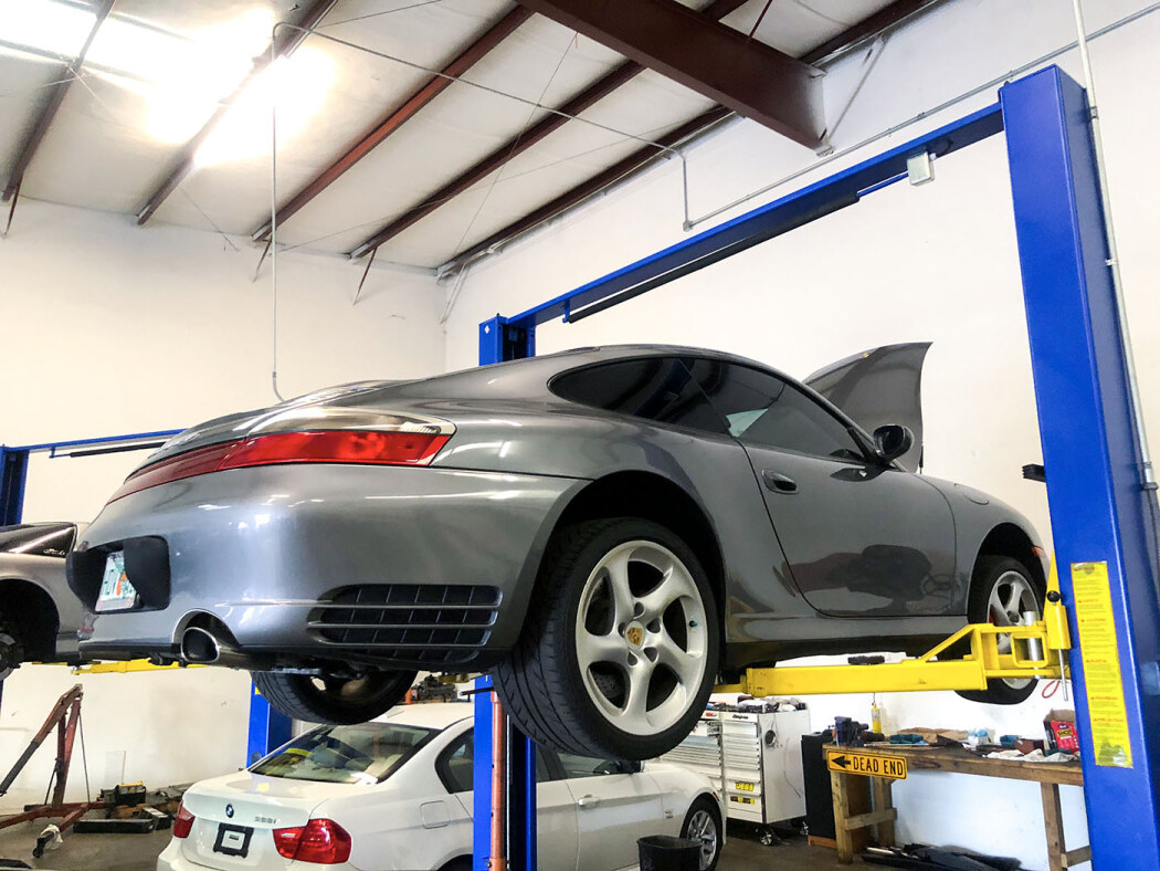 Porsche 911 996 Carrera 4S on lift